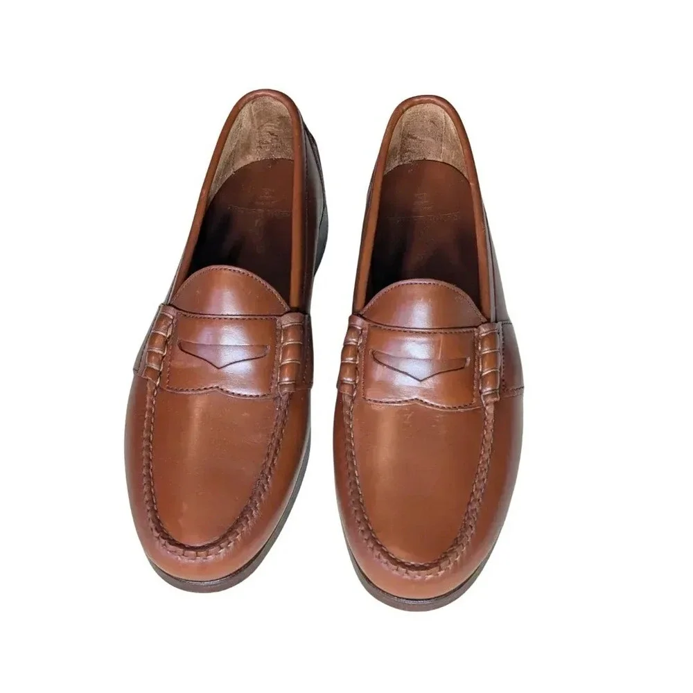 Polo Ralph Lauren Bench Made USA Admiralty Beefroll Penny Loafers Sz 9 NIB - Picture 2 of 14